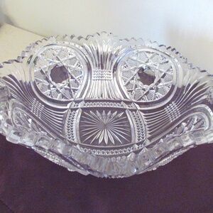 Duncan Miller Sawtooth edge Lead Crystal Bowl